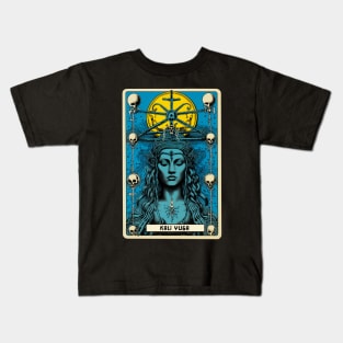 Divine Kali Yuga Tarot Card Art Tee: Cosmic Transformation Kids T-Shirt